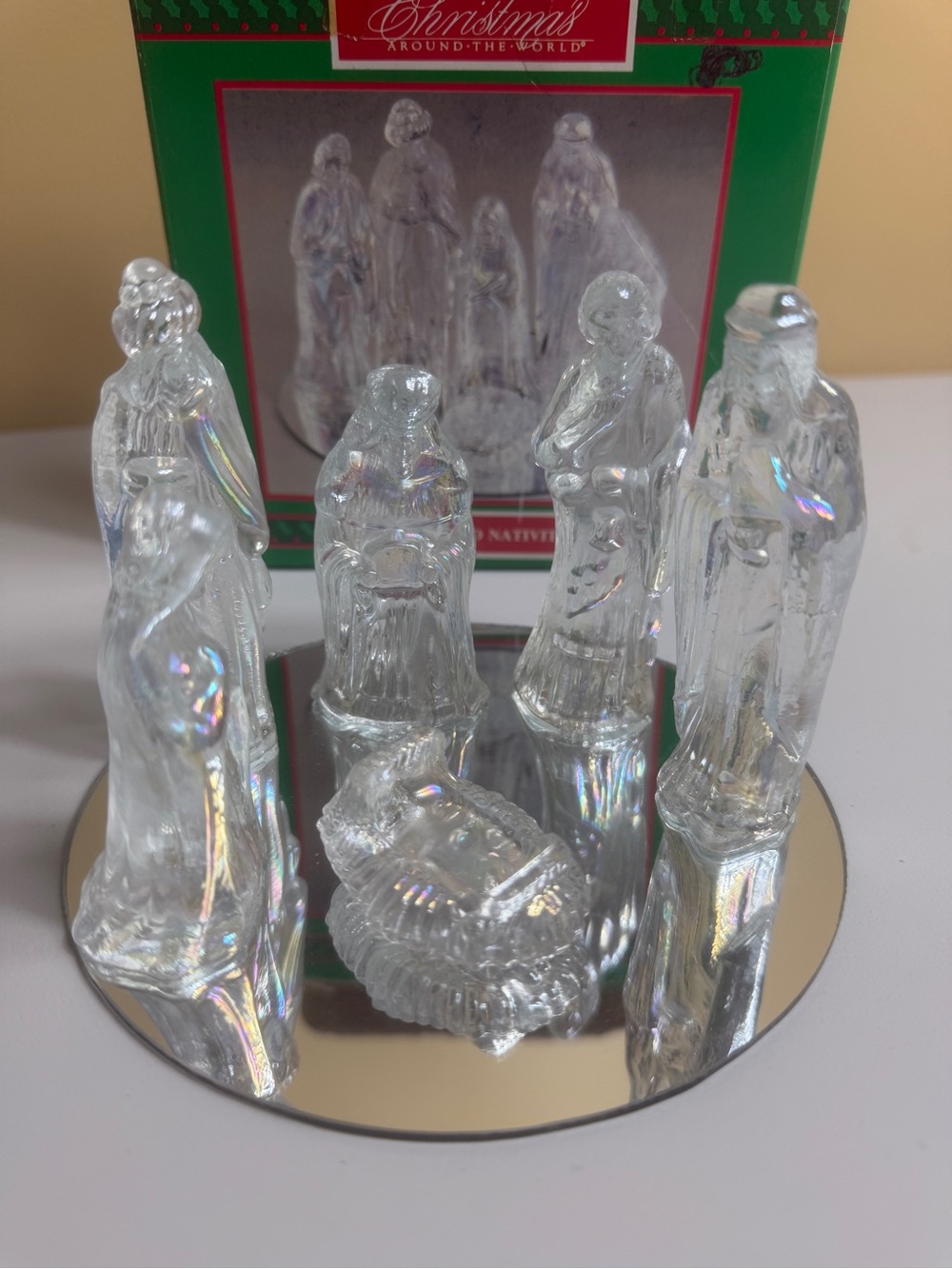 Vintage House of Lloyd "Christmas Around the World" Glass Nativity Set - 7pc